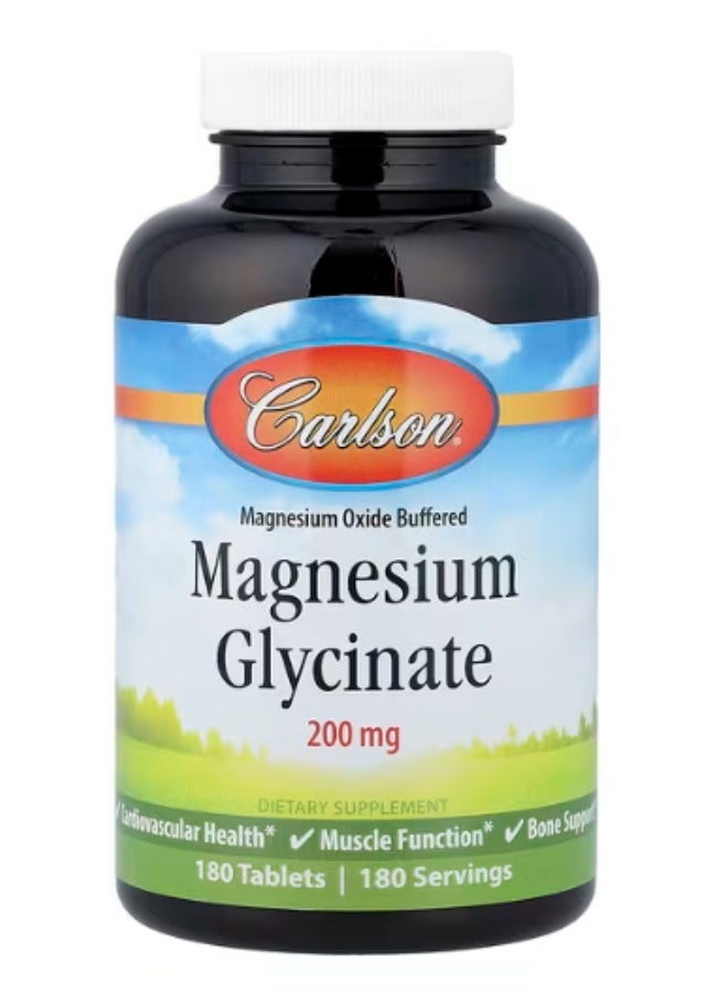 كارلسون، غليسينات المغنيسيوم، 200 ملغ، 180 قرصًا